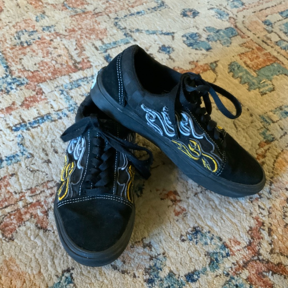 Vans Kids Black Sneakers Skater Shoes